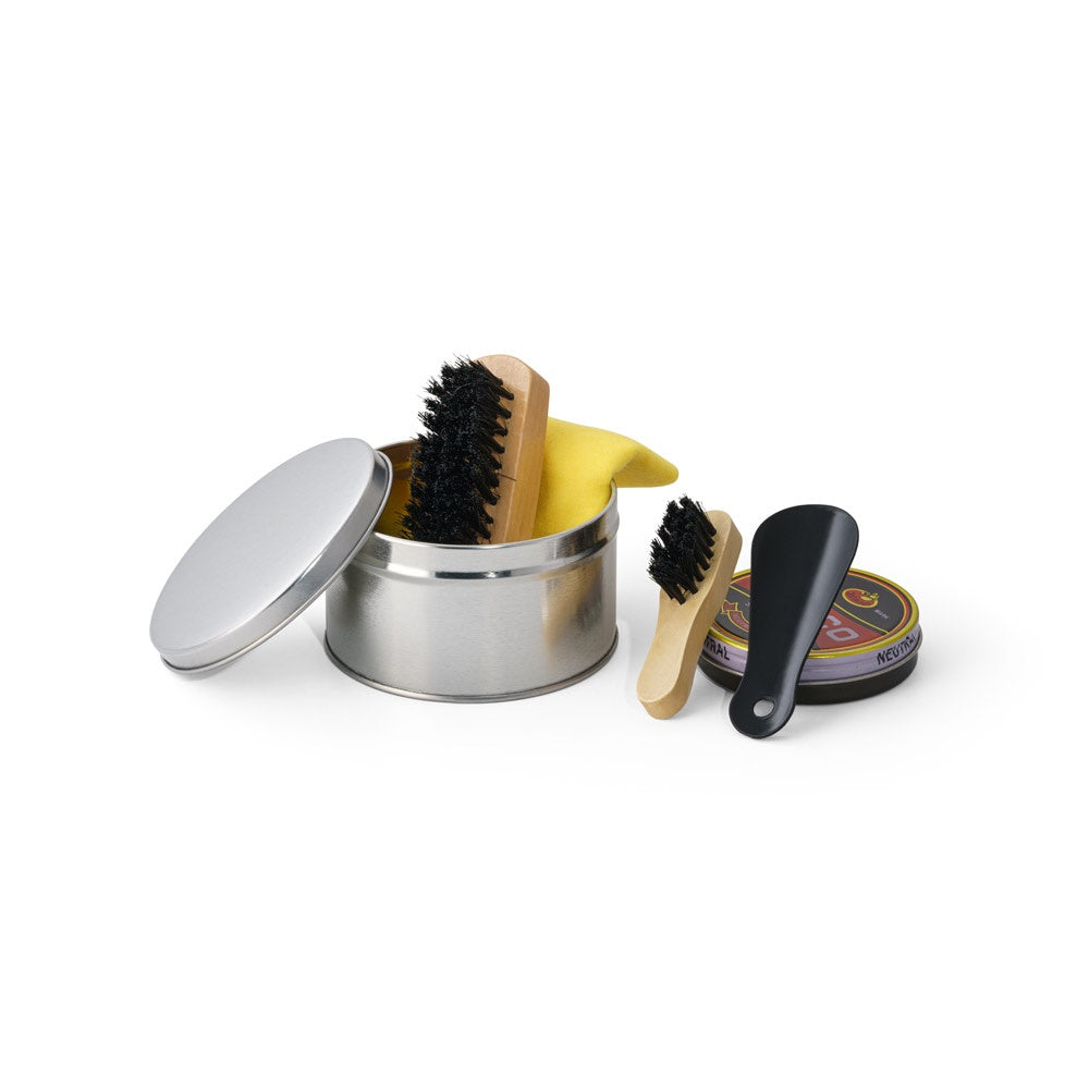 COBB promotional travel accessory in satin silver with custom logo branding
