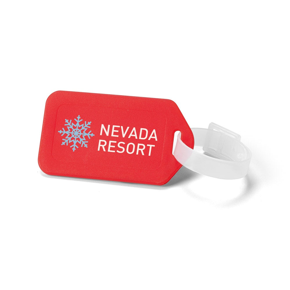 FINDO promotional travel accessory in red with custom logo branding