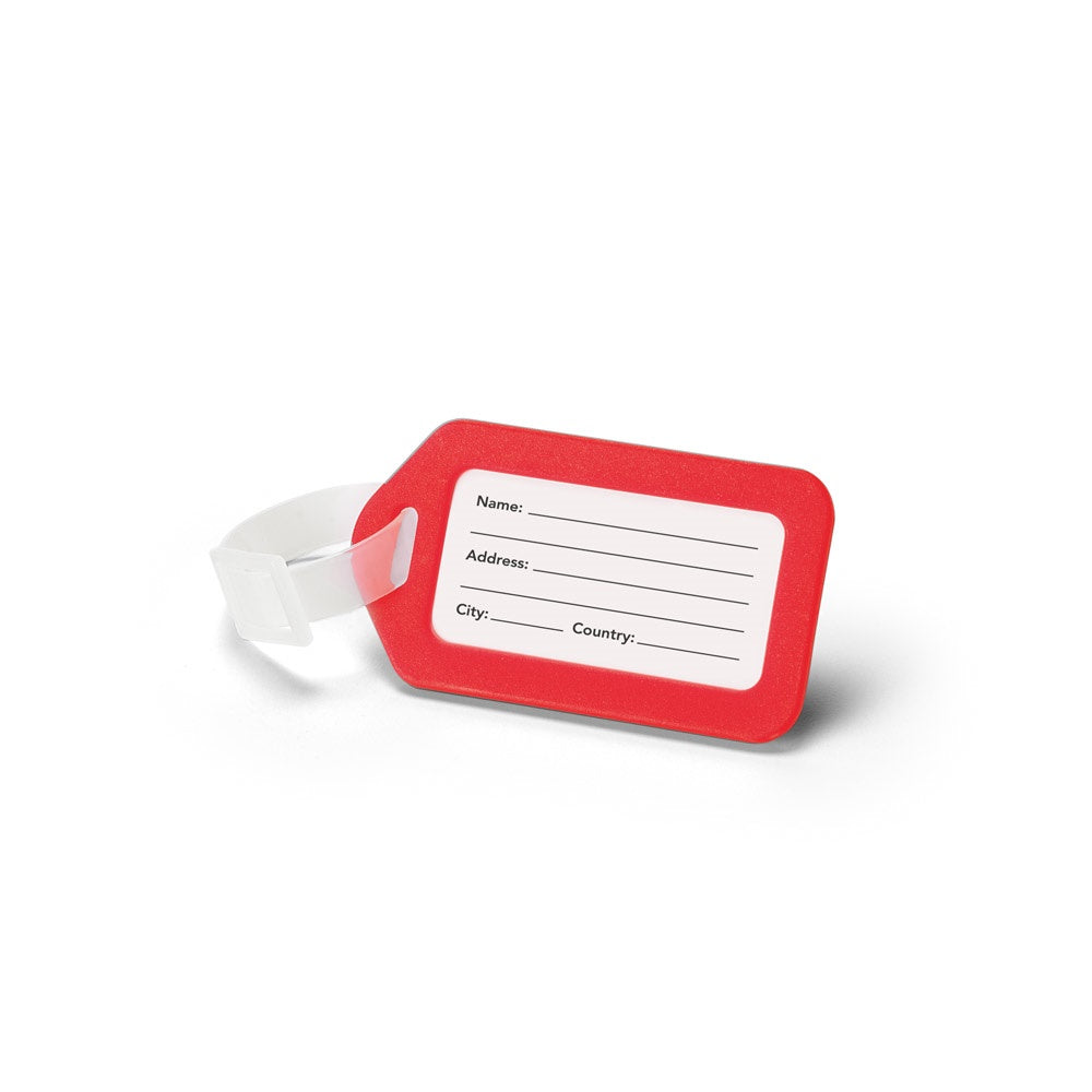 FINDO promotional travel accessory in red with custom logo branding
