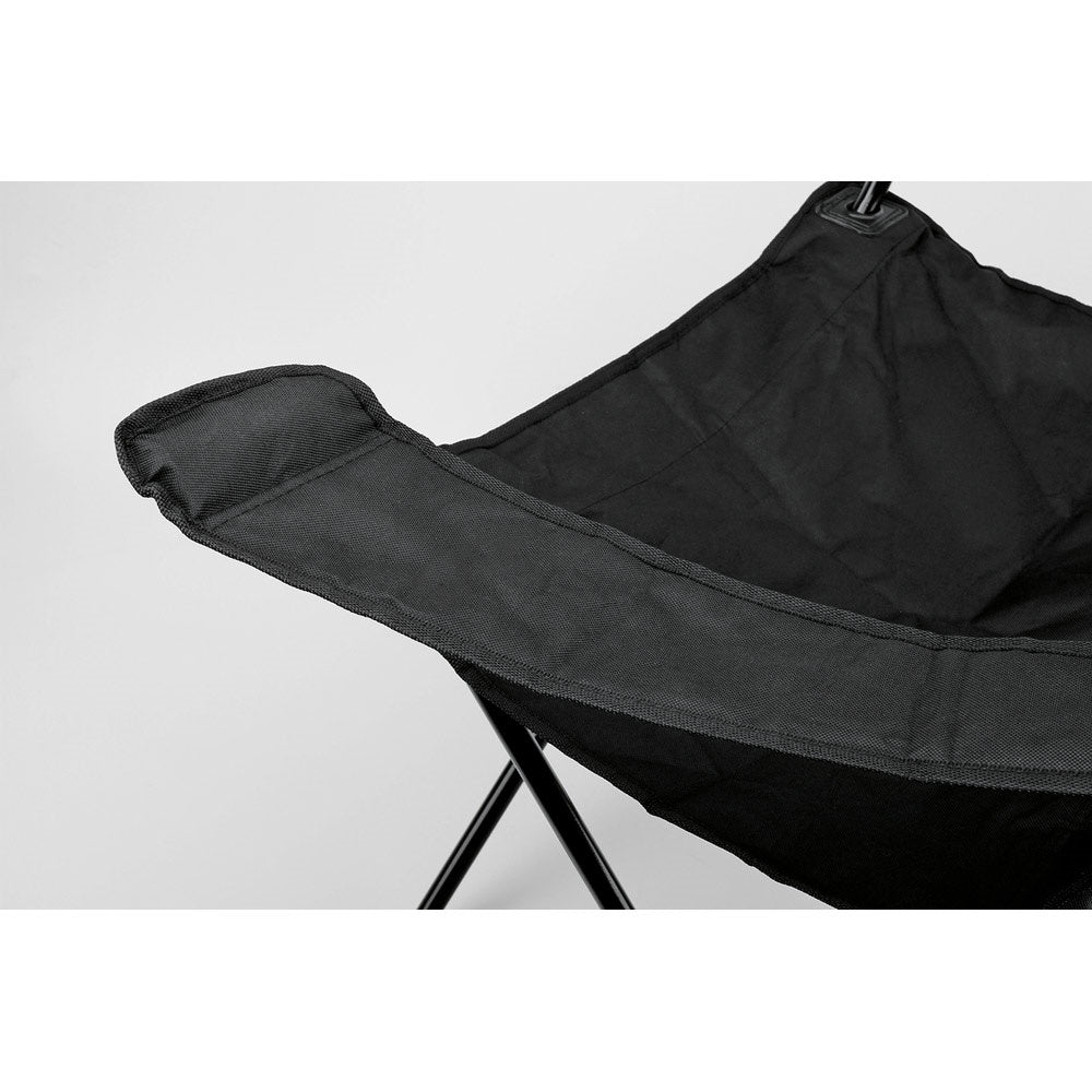 THRONE promotional travel accessory in black (detail view) with custom logo branding