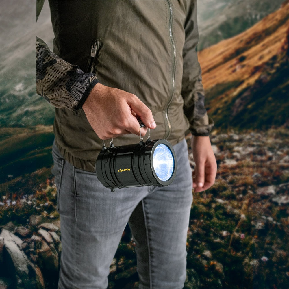 OLYMPOS promotional camping item in black (detail view) with custom logo branding