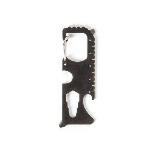 SCREWY promotional multi-tool in black (detail view) with custom logo branding