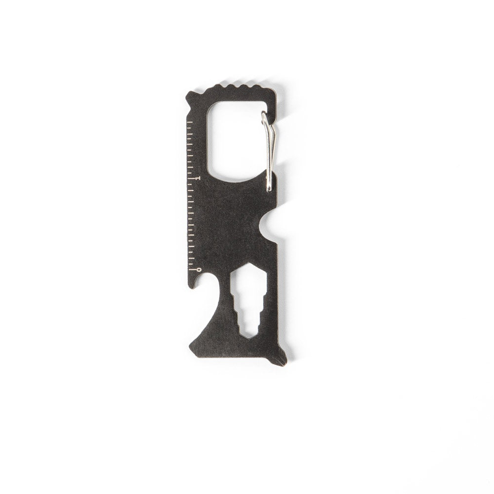 SCREWY promotional multi-tool in black (detail view) with custom logo branding
