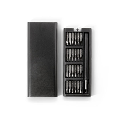 ATOM promotional multi-tool in black (detail view) with custom logo branding