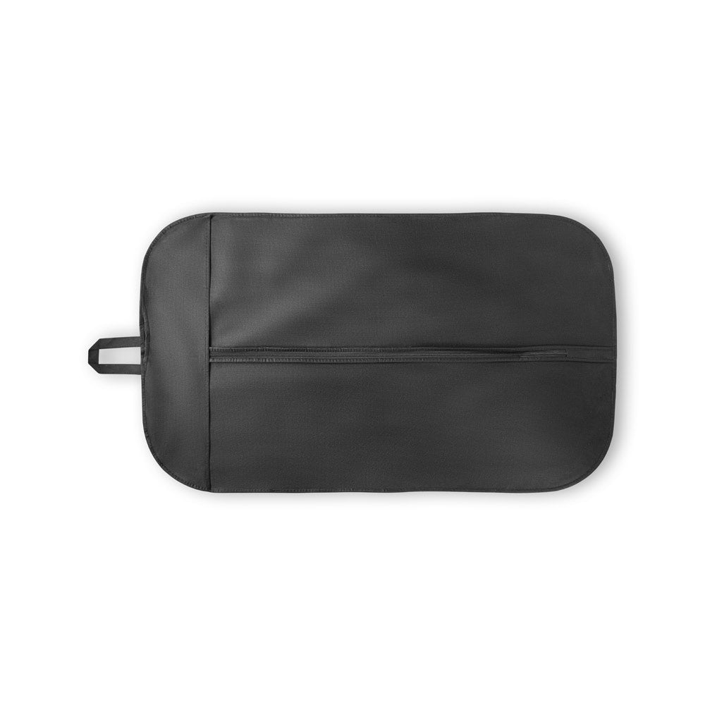 SEVENTH promotional travel accessory in black (detail view) with custom logo branding