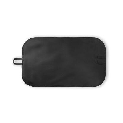 SEVENTH promotional travel accessory in black (detail view) with custom logo branding