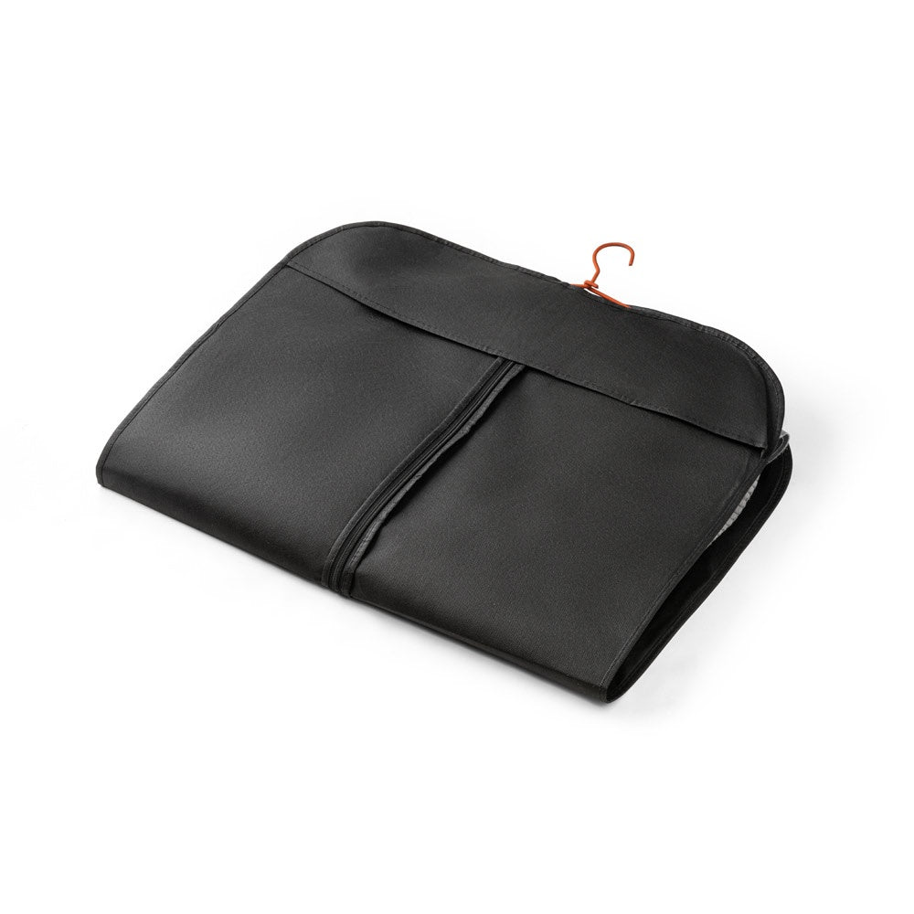 SEVENTH promotional travel accessory in black (detail view) with custom logo branding
