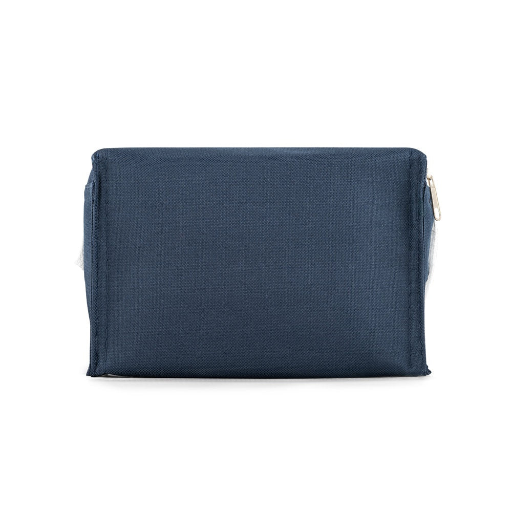 JEDDAH promotional cooler bag in blue (detail view) with custom logo branding
