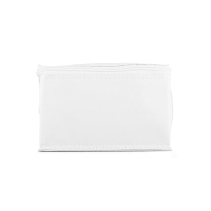 JEDDAH promotional cooler bag in white (detail view) with custom logo branding
