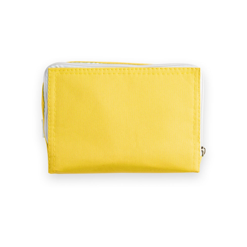 JEDDAH promotional cooler bag in yellow (detail view) with custom logo branding