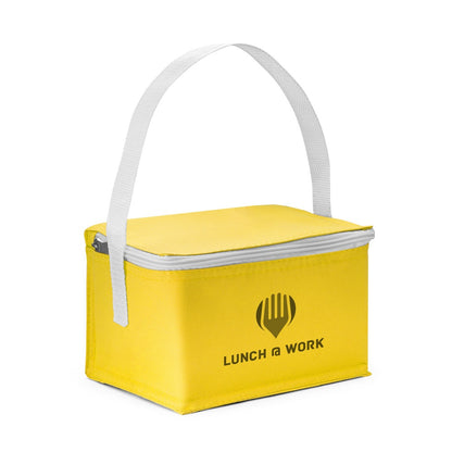 JEDDAH promotional cooler bag in yellow with custom logo branding
