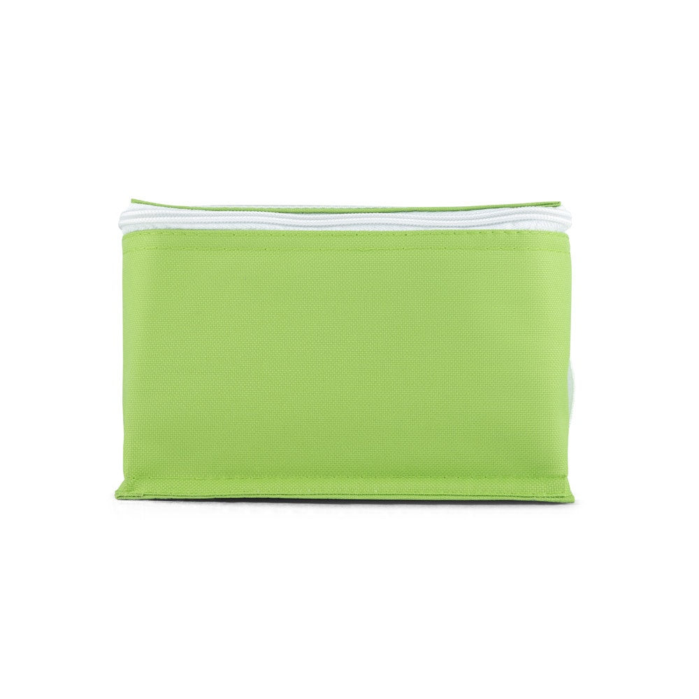 JEDDAH promotional cooler bag in light green (detail view) with custom logo branding
