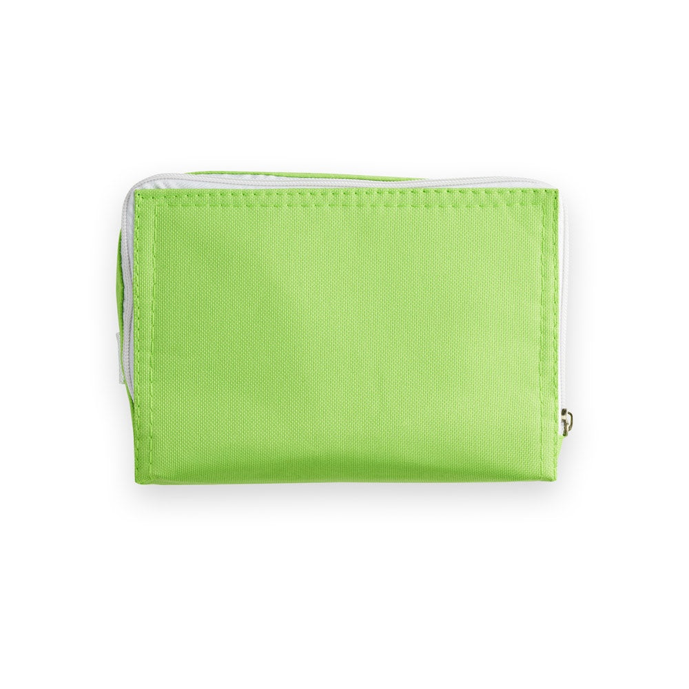 JEDDAH promotional cooler bag in light green (detail view) with custom logo branding