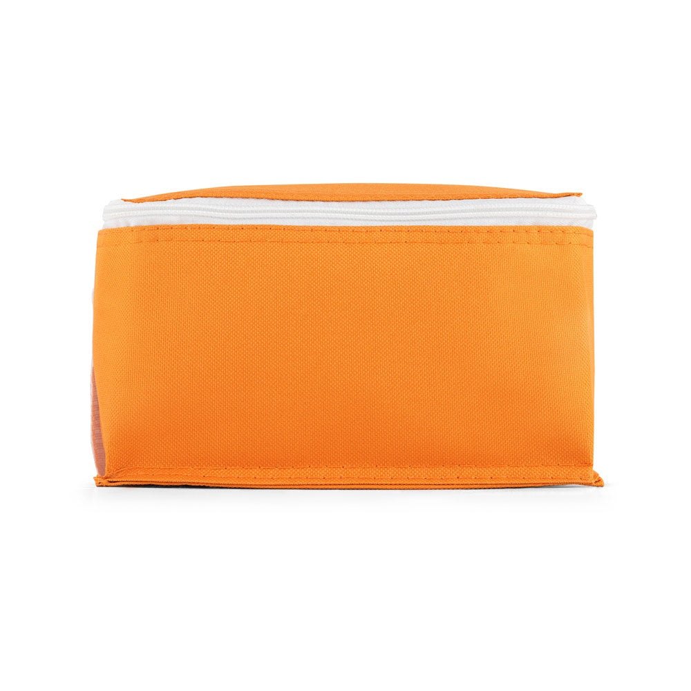 JEDDAH promotional cooler bag in orange (detail view) with custom logo branding