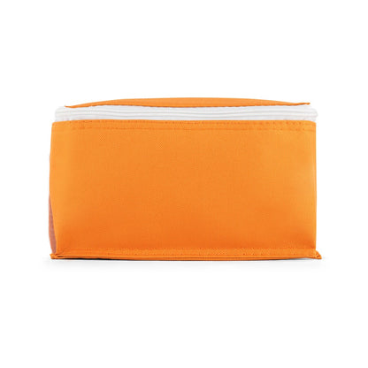 JEDDAH promotional cooler bag in orange (detail view) with custom logo branding