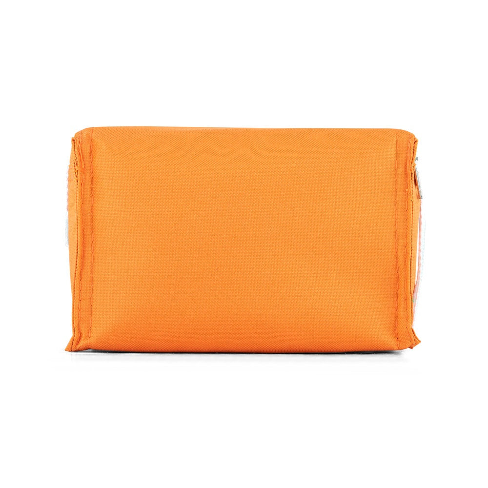 JEDDAH promotional cooler bag in orange (detail view) with custom logo branding