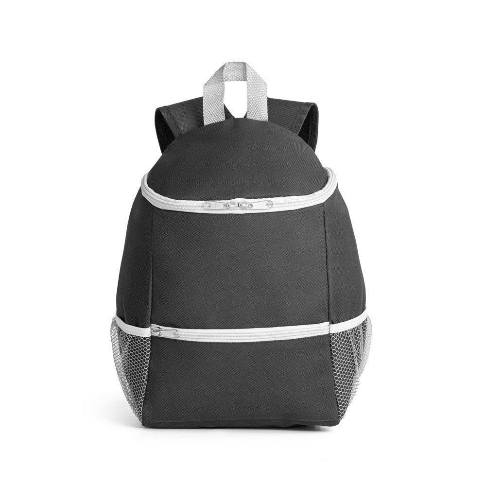 JAIPUR promotional cooler bag in black (detail view) with custom logo branding