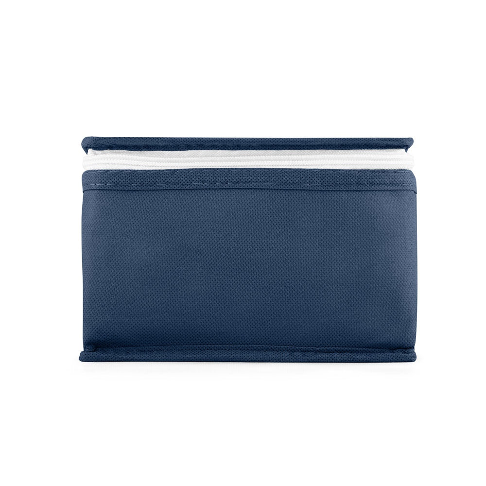 IZMIR promotional cooler bag in blue (detail view) with custom logo branding