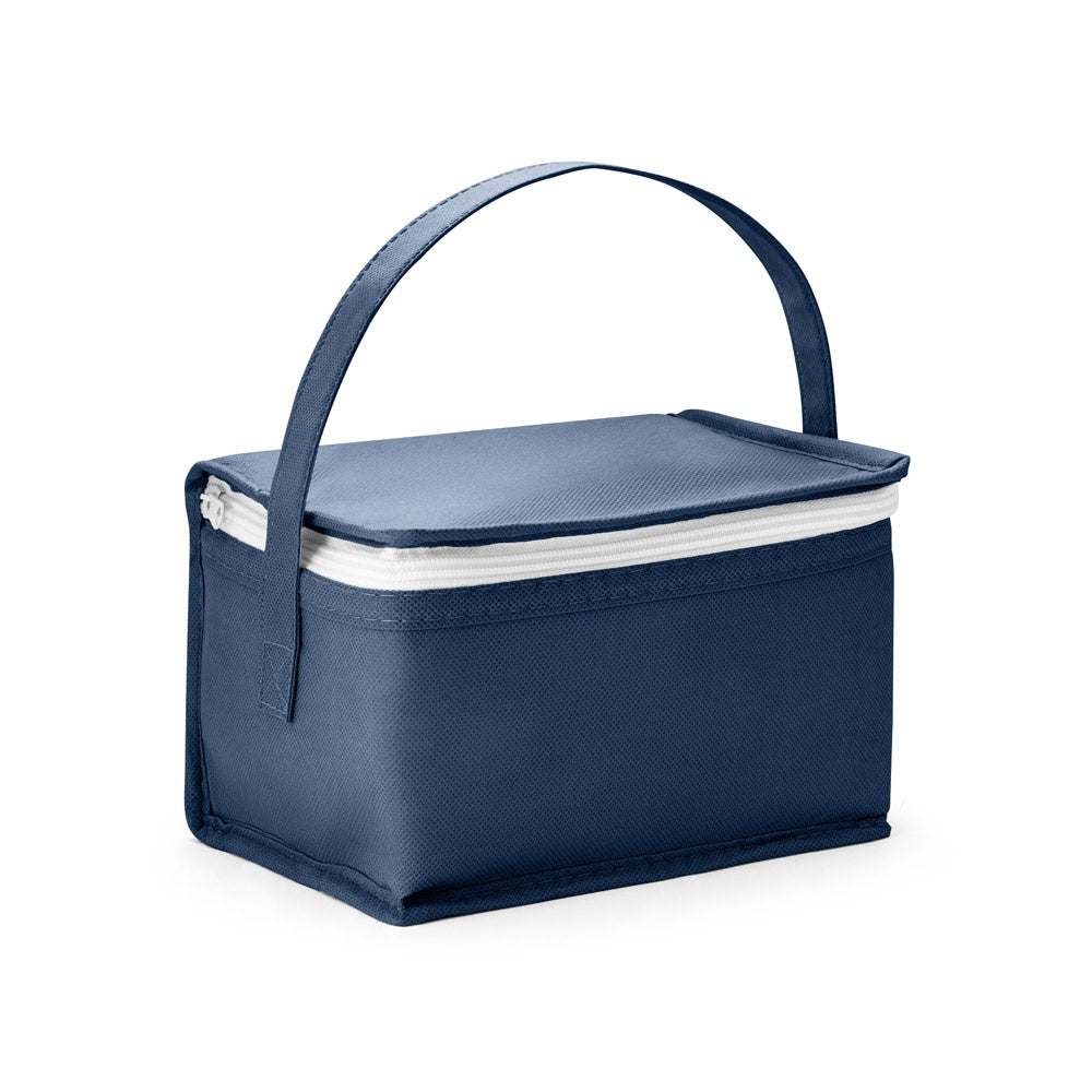 IZMIR promotional cooler bag in blue with custom logo branding