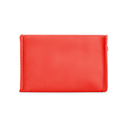 IZMIR promotional cooler bag in red (detail view) with custom logo branding