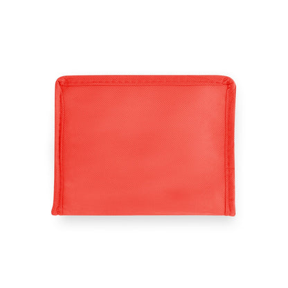 IZMIR promotional cooler bag in red (detail view) with custom logo branding