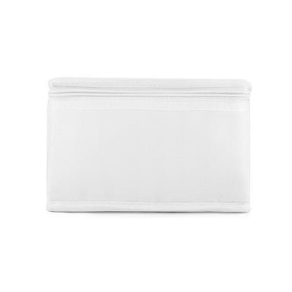 IZMIR promotional cooler bag in white (detail view) with custom logo branding