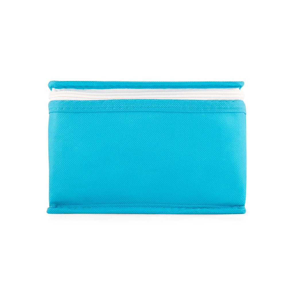 IZMIR promotional cooler bag in light blue (detail view) with custom logo branding