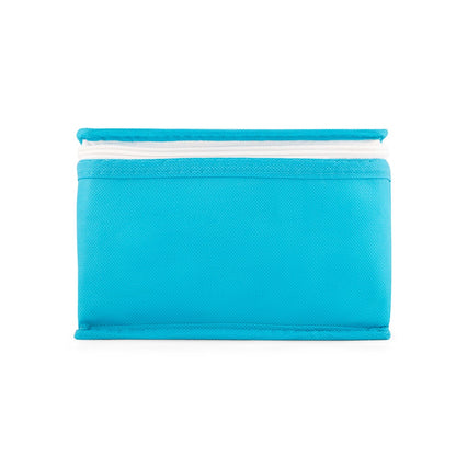 IZMIR promotional cooler bag in light blue (detail view) with custom logo branding