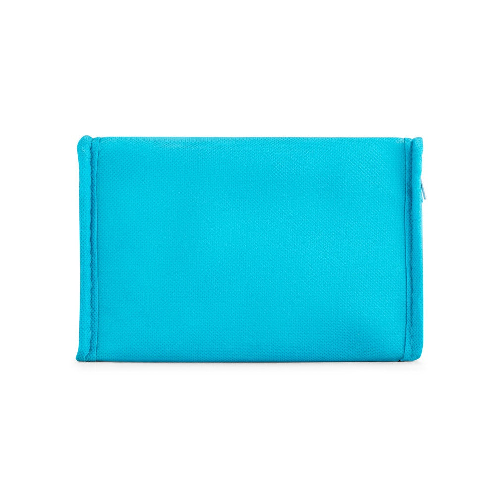 IZMIR promotional cooler bag in light blue (detail view) with custom logo branding