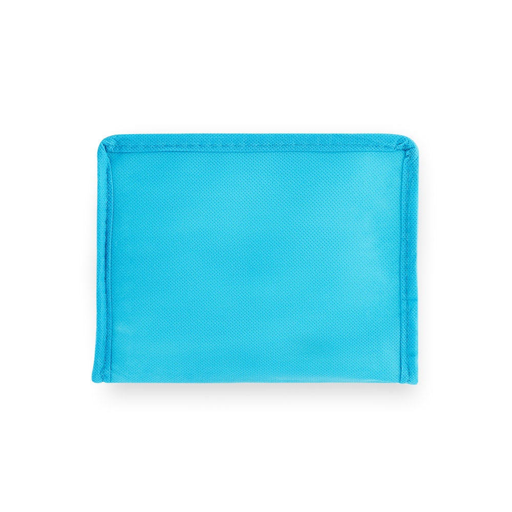 IZMIR promotional cooler bag in light blue (detail view) with custom logo branding