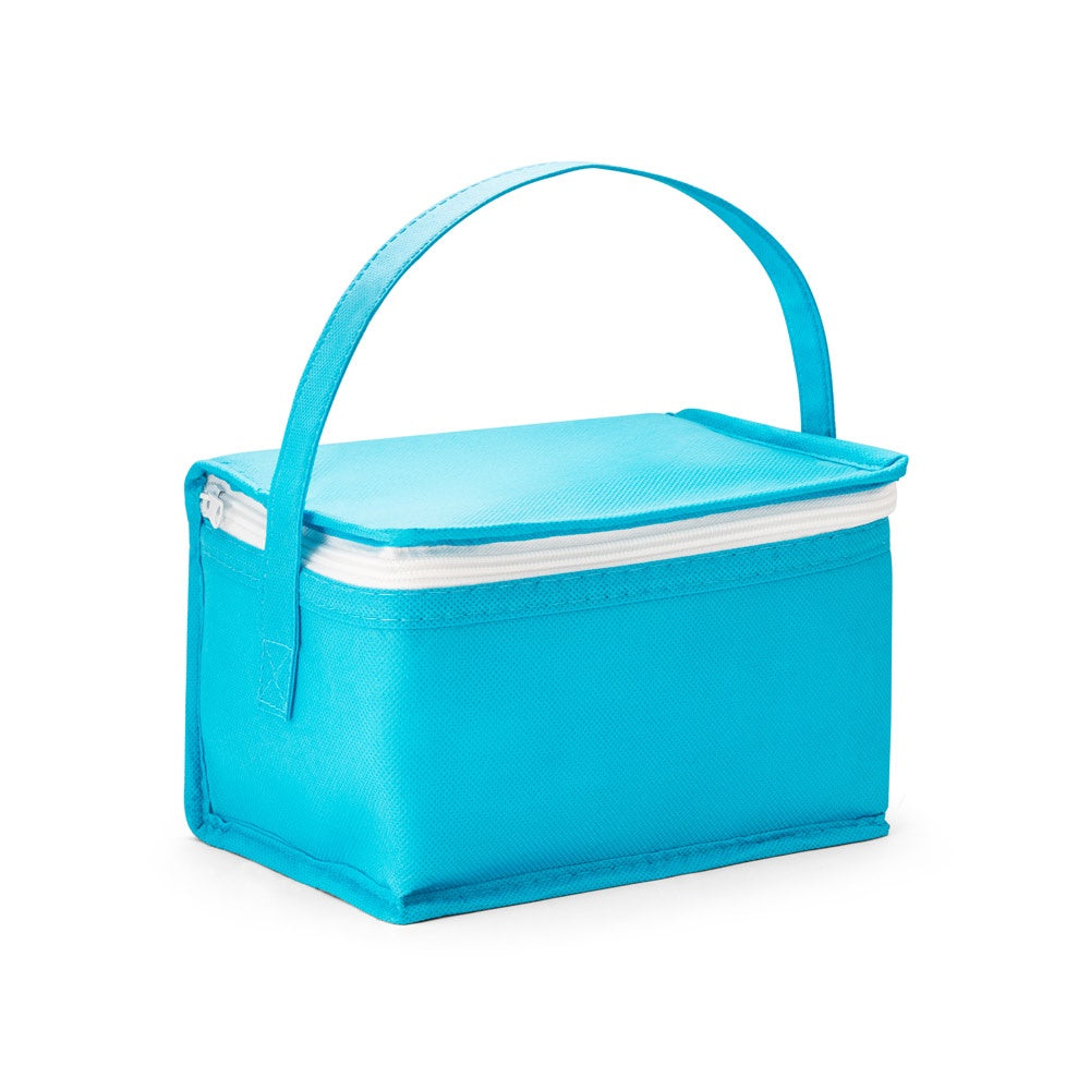IZMIR promotional cooler bag in light blue with custom logo branding