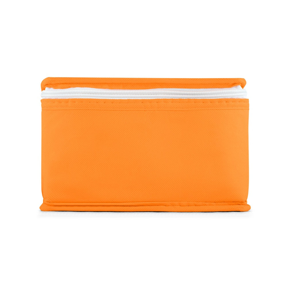 IZMIR promotional cooler bag in orange (detail view) with custom logo branding