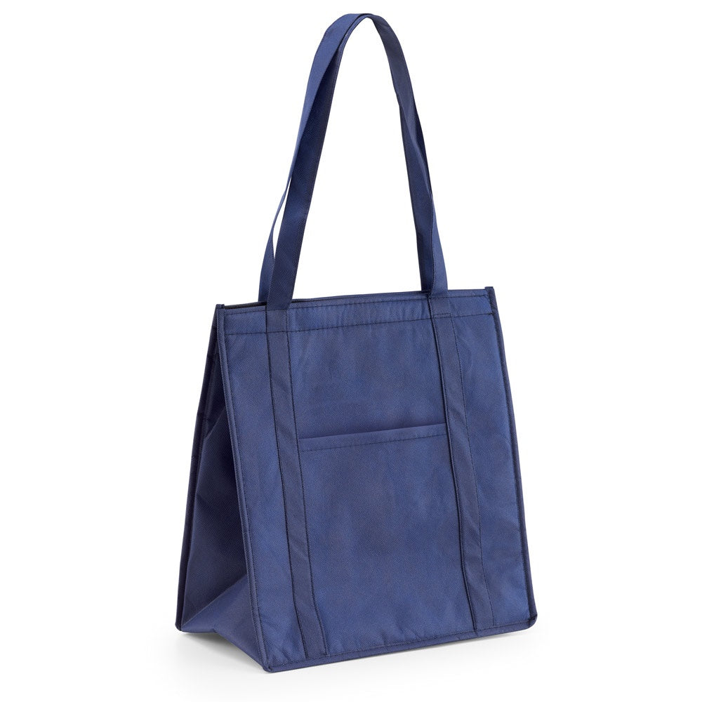 ROTTERDAM promotional cooler bag in blue with custom logo branding