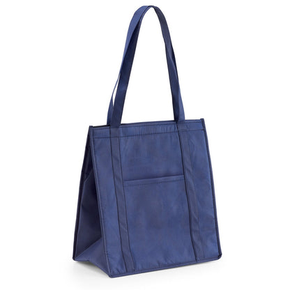 ROTTERDAM promotional cooler bag in blue with custom logo branding