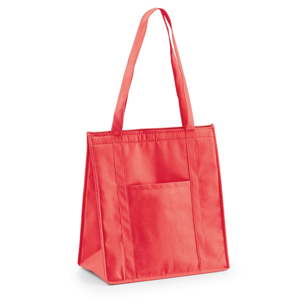 ROTTERDAM promotional cooler bag in red with custom logo branding