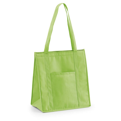 ROTTERDAM promotional cooler bag in light green with custom logo branding
