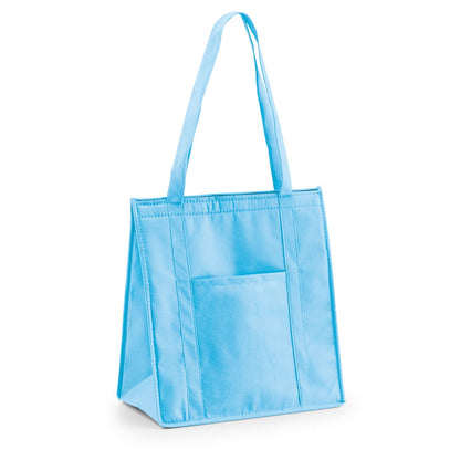 ROTTERDAM promotional cooler bag in light blue with custom logo branding