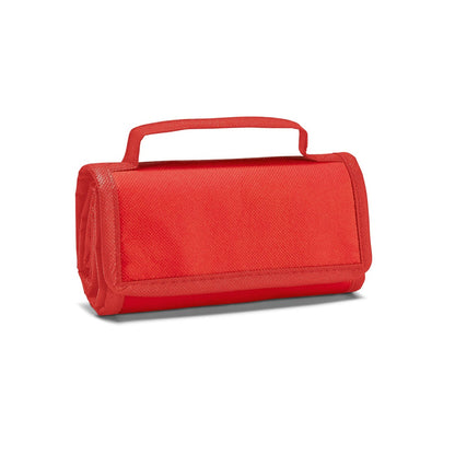 OSAKA promotional cooler bag in red (detail view) with custom logo branding