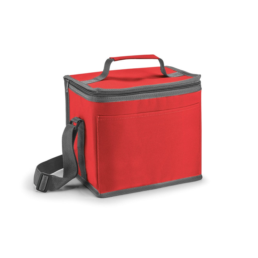 SINGAPORE promotional cooler bag in red with custom logo branding