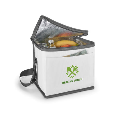 SINGAPORE promotional cooler bag in white with custom logo branding