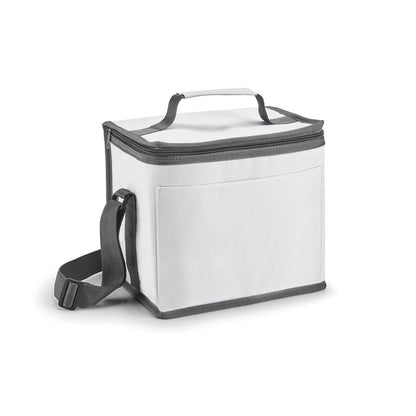 SINGAPORE promotional cooler bag in white with custom logo branding