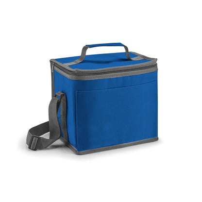 SINGAPORE promotional cooler bag in royal blue with custom logo branding