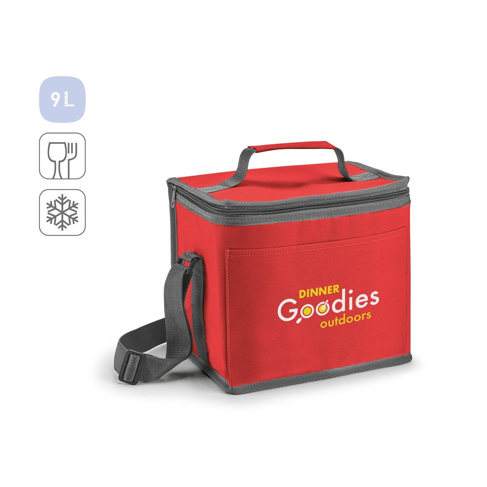 SINGAPORE promotional cooler bag (complete set view) with custom logo branding