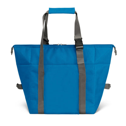 PHILADEL promotional cooler bag in blue (detail view) with custom logo branding