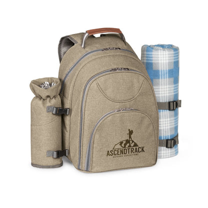 VILLA promotional picnic item in light brown with custom logo branding