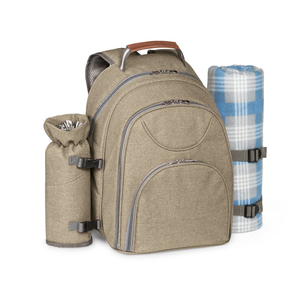 VILLA promotional picnic item in light brown with custom logo branding