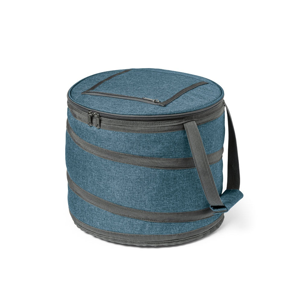 COAST promotional cooler bag in blue with custom logo branding