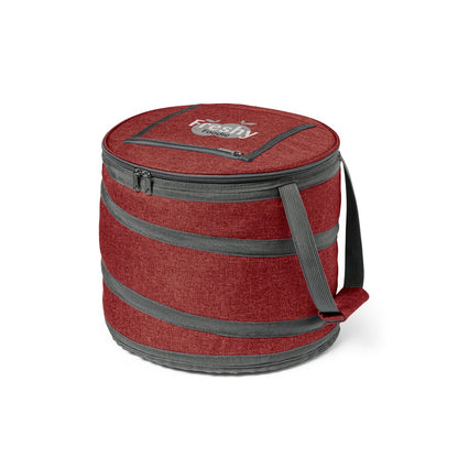 COAST promotional cooler bag in red with custom logo branding