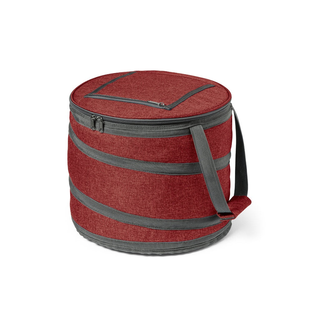 COAST promotional cooler bag in red with custom logo branding