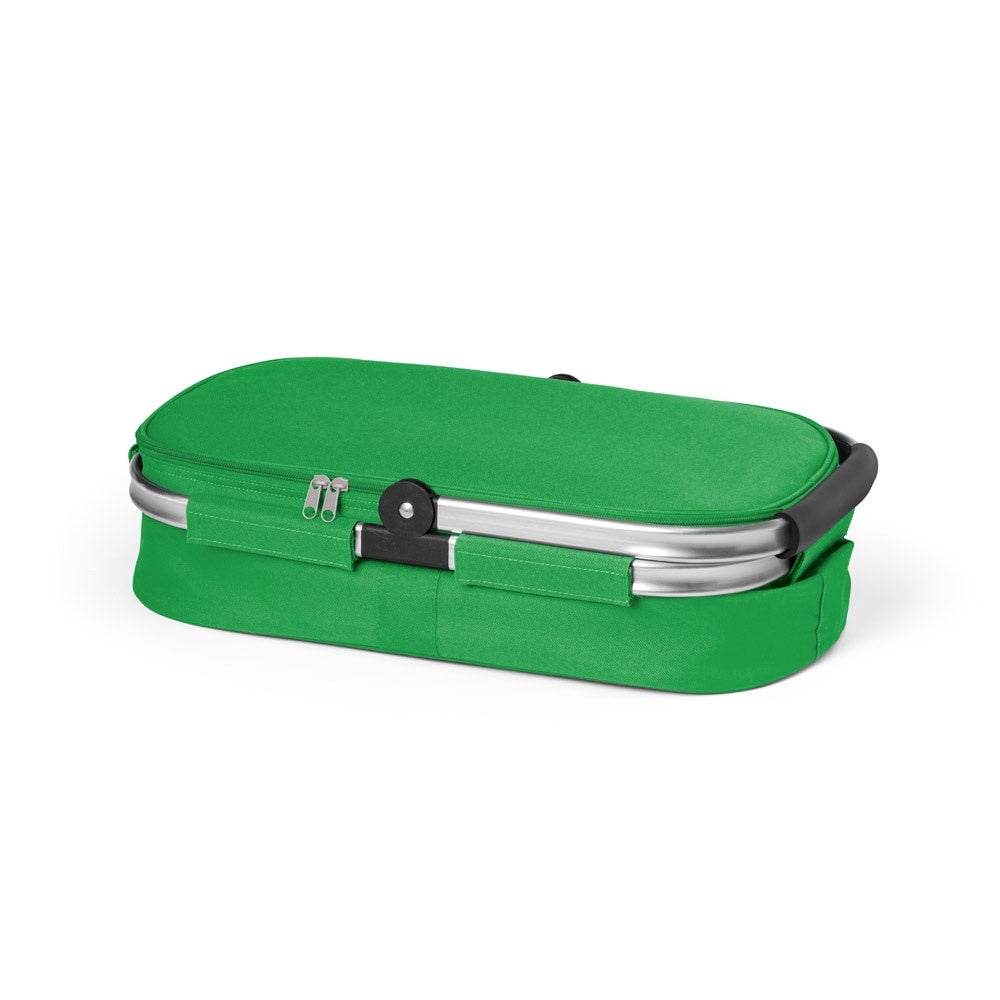 BASKIT promotional picnic item in green (detail view) with custom logo branding